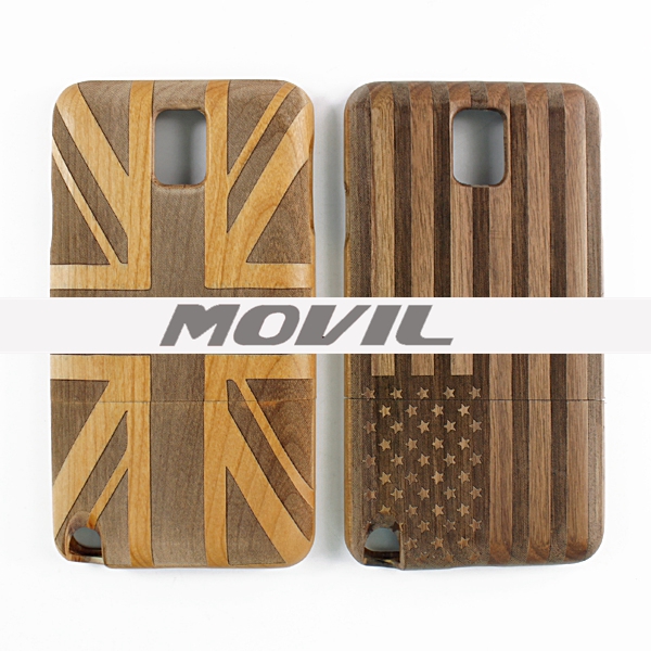 NP-2389 Funda de auténtica madera de bambú para Samaung Galaxy Note 3-9